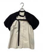 UNITED TOKYOユナイテッドトーキョー）の古着「シャーロットタフタブラウス」｜アイボリー×ブラック