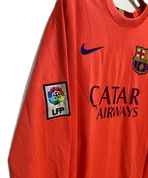 NIKE（ナイキ）NIKE (ナイキ) FCバルセロナ 14/15 ユニフォーム アウェイ 長袖 レプリカ オレンジ サイズ:Lの古着・服飾アイテム