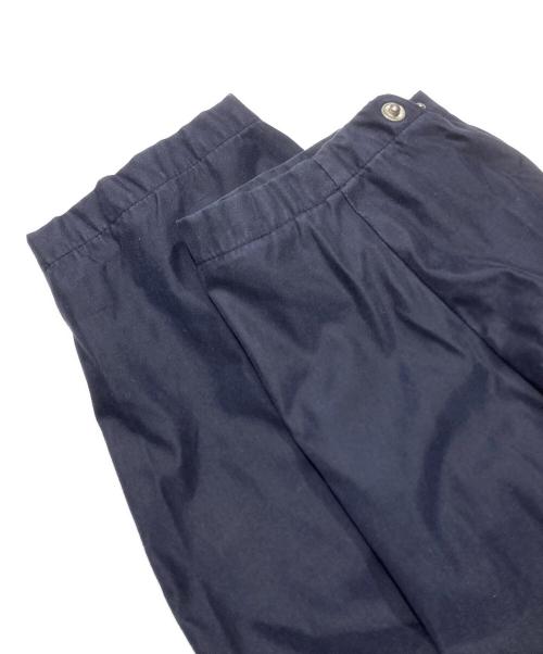 ERMENEGILDO ZEGNA（エルメネジルド・ゼニア）ERMENEGILDO ZEGNA (エルメネジルド・ゼニア) レザーカラー ナイロンジャケット ネイビー サイズ:Sの古着・服飾アイテム