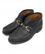 GUCCIグッチ）の古着「ホースビットチャッカブーツ」｜ブラック