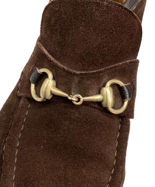 GUCCI（グッチ）GUCCI (グッチ) ホースビットスウェードチャッカブーツ ブラウン サイズ:40の古着・服飾アイテム