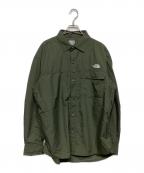 THE NORTH FACEザ ノース フェイス）の古着「L/S Nuptse Shirt　NR11961」｜オリーブ