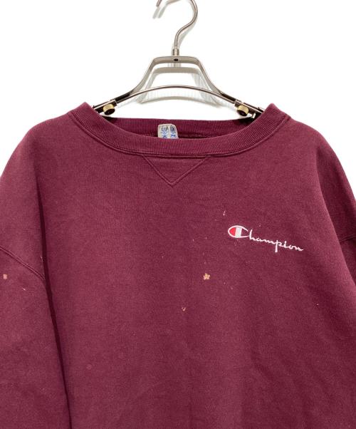 Champion（チャンピオン）Champion (チャンピオン) 80ｓ前Vクルーネックスウェット ボルドー サイズ:X-LARGEの古着・服飾アイテム