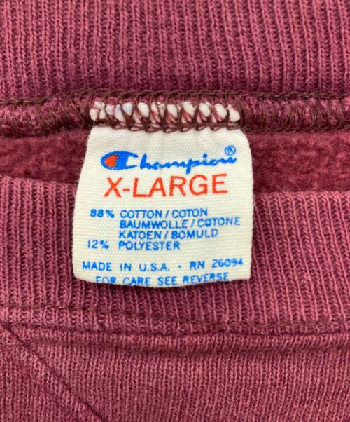 Champion（チャンピオン）Champion (チャンピオン) 80ｓ前Vクルーネックスウェット ボルドー サイズ:X-LARGEの古着・服飾アイテム