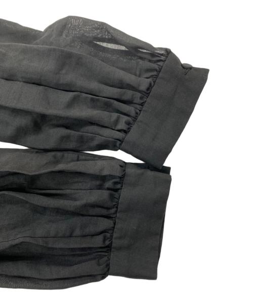 LOEFF（ロエフ）LOEFF (ロエフ) C/L ボイル ギャザー ブラウス　8821-242-0024 ブラック サイズ:記載なしの古着・服飾アイテム
