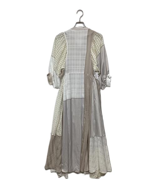 furfur（ファーファー）furfur (ファーファー) パッチワークワンピースドレス ベージュ サイズ:Fの古着・服飾アイテム