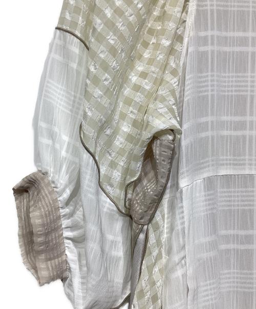 furfur（ファーファー）furfur (ファーファー) パッチワークワンピースドレス ベージュ サイズ:Fの古着・服飾アイテム