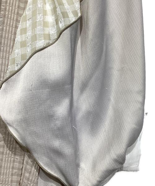 furfur（ファーファー）furfur (ファーファー) パッチワークワンピースドレス ベージュ サイズ:Fの古着・服飾アイテム