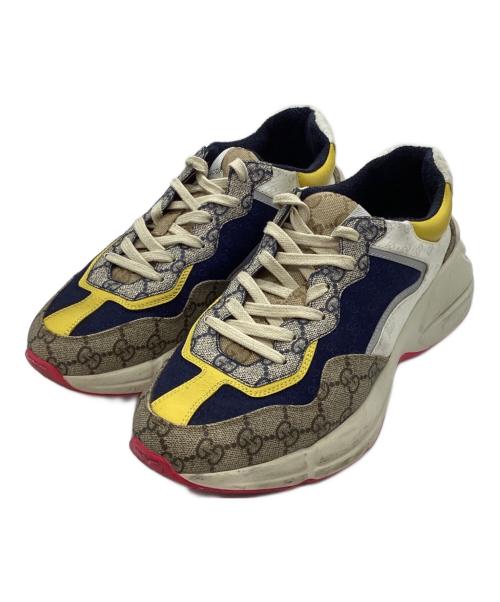 GUCCI（グッチ）GUCCI (グッチ) Rhyton ローカットスニーカー マルチカラー サイズ:7の古着・服飾アイテム