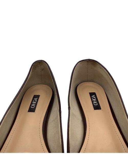 OHGA（オオガ）OHGA (オオガ) フラットシューズ ブラウン サイズ:22 1/2の古着・服飾アイテム