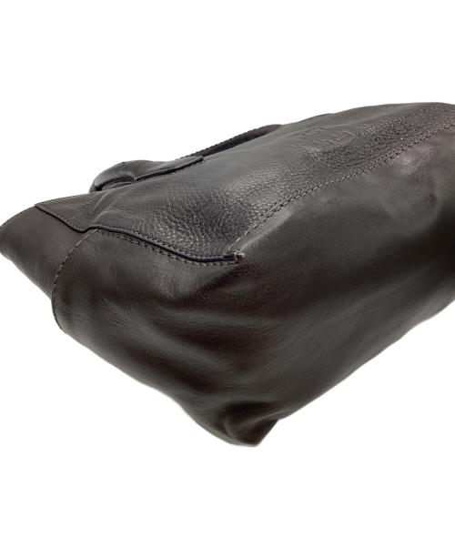 HIROFU（ヒロフ）HIROFU (ヒロフ) レザーハンドバッグ ブラウンの古着・服飾アイテム