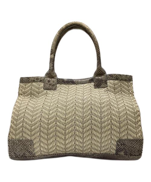 TORY BURCH（トリーバーチ）TORY BURCH (トリーバーチ) トートバッグ ベージュ×グレーの古着・服飾アイテム