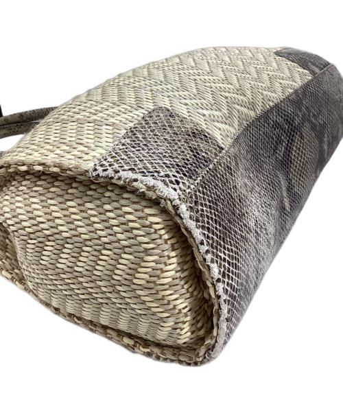 TORY BURCH（トリーバーチ）TORY BURCH (トリーバーチ) トートバッグ ベージュ×グレーの古着・服飾アイテム