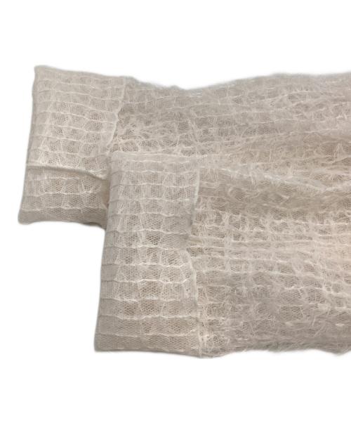 ANAYI（アナイ）ANAYI (アナイ) プレイドフェザーチュール プルオーバー ホワイト サイズ:38 未使用品の古着・服飾アイテム