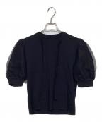 ANAYIアナイ）の古着「チュールスリーブ プルオーバー」｜ブラック