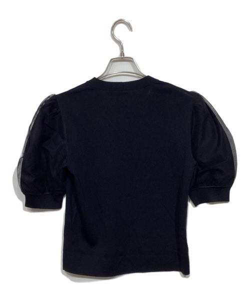 ANAYI（アナイ）ANAYI (アナイ) チュールスリーブ プルオーバー ブラック サイズ:38の古着・服飾アイテム