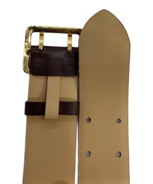 ANAYI（アナイ）ANAYI (アナイ) ダブルピンワイドベルト　10231618030 ブラウンの古着・服飾アイテム