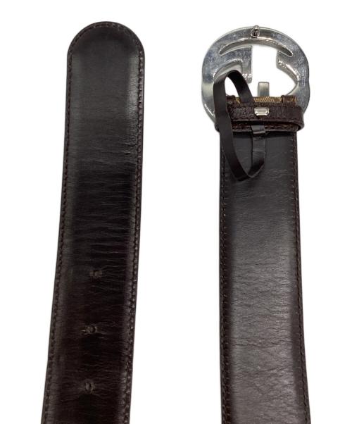 GUCCI（グッチ）GUCCI (グッチ) GG柄インターロッキングベルト114876 480199 ブラウンの古着・服飾アイテム