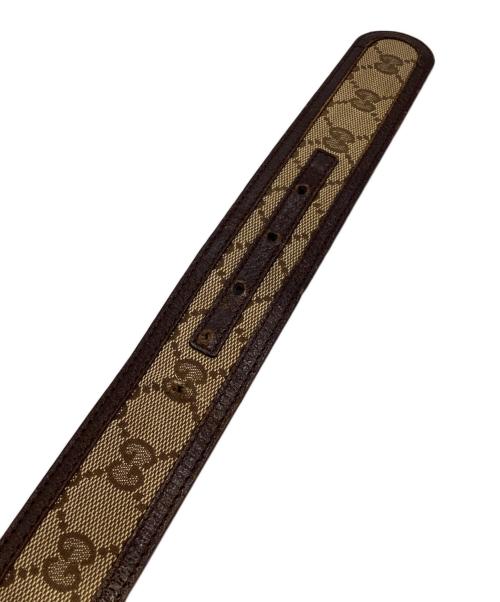 GUCCI（グッチ）GUCCI (グッチ) GG柄インターロッキングベルト114876 480199 ブラウンの古着・服飾アイテム