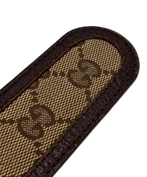 GUCCI（グッチ）GUCCI (グッチ) GG柄インターロッキングベルト114876 480199 ブラウンの古着・服飾アイテム