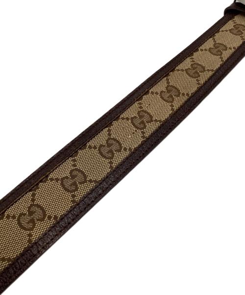 GUCCI（グッチ）GUCCI (グッチ) GG柄インターロッキングベルト114876 480199 ブラウンの古着・服飾アイテム