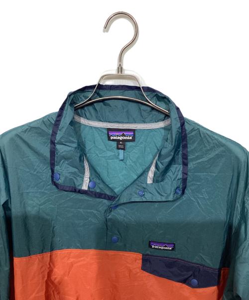 Patagonia（パタゴニア）Patagonia (パタゴニア) フーディニ・スタッシュ・1/2ジップ・プルオーバー　24150 グリーン×オレンジ サイズ:XLの古着・服飾アイテム
