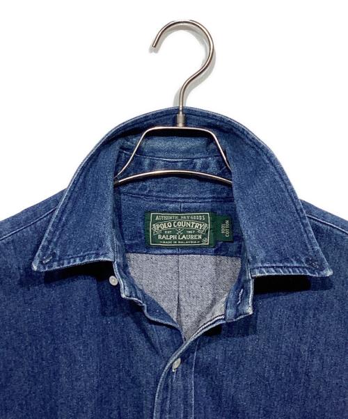 POLO COUNTRY（ポロカントリー）POLO COUNTRY (ポロカントリー) デニムシャツ ブルー サイズ:Mの古着・服飾アイテム