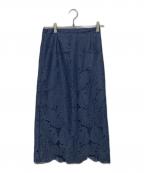 BALLSEYボールジィ）の古着「ボタニカルレース Iラインスカート」｜ブルー