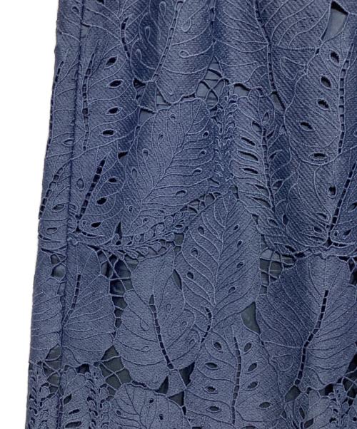 BALLSEY（ボールジィ）BALLSEY (ボールジィ) ボタニカルレース Iラインスカート ブルー サイズ:34の古着・服飾アイテム