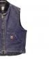 中古・古着 CarHartt (カーハート) ダックベスト ネイビー サイズ:記載なし：8000円