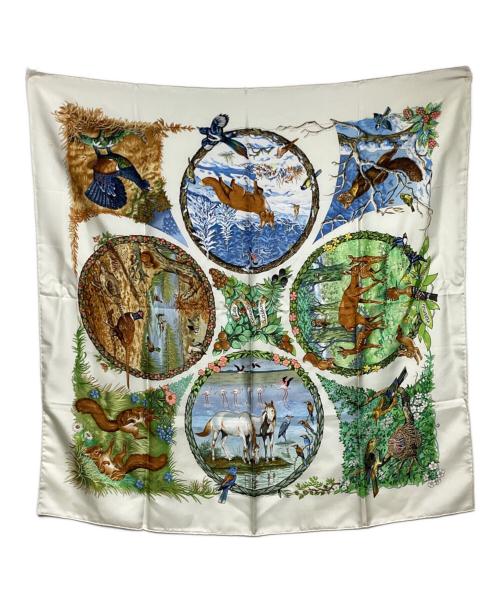 HERMES（エルメス）HERMES (エルメス) カレ90 アイボリーの古着・服飾アイテム