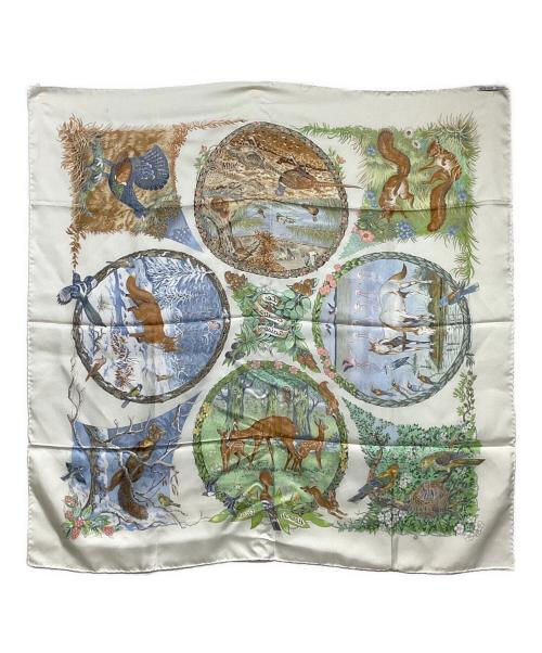 HERMES（エルメス）HERMES (エルメス) カレ90 アイボリーの古着・服飾アイテム