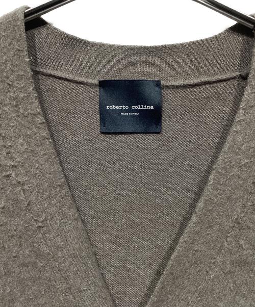 ROBERTO COLLINA（ロベルトコリーナ）ROBERTO COLLINA (ロベルトコリーナ) Vネックニットカーディガン ブラウン サイズ:48の古着・服飾アイテム