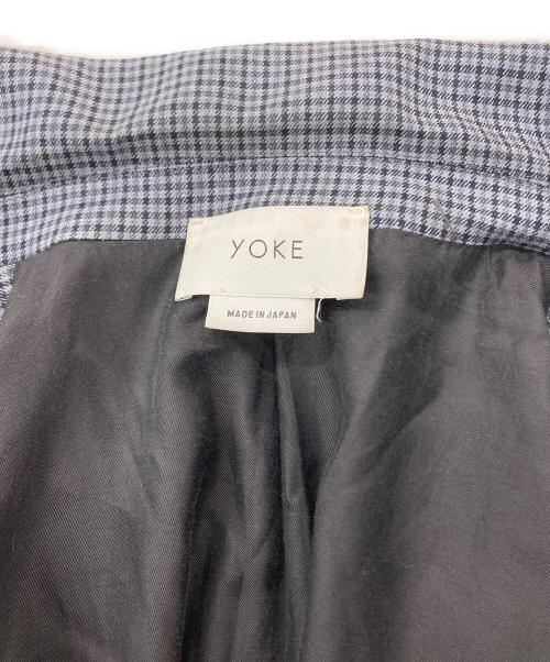 YOKE（ヨーク）YOKE (ヨーク) DOUBLE BREASTED JACKET グレー サイズ:Mの古着・服飾アイテム