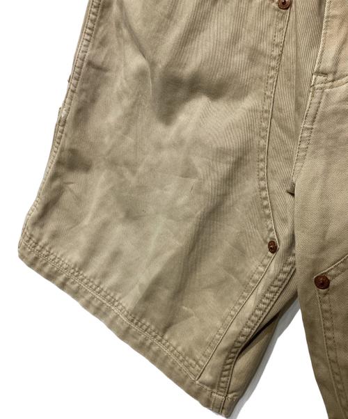 POST O’ALLS（ポストオーバーオールズ）POST O’ALLS (ポストオーバーオールズ) ハーフパンツ ベージュ サイズ:Mの古着・服飾アイテム