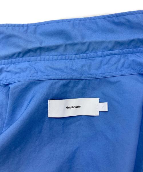 Graphpaper（グラフペーパー）Graphpaper (グラフペーパー) Broad Oversized S/S Regular Collar Shirt ブルー サイズ:Fの古着・服飾アイテム