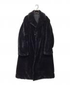 yohji yamamoto+noirヨウジヤマモトプリュスノアール）の古着「ボアロングコートNY-C02-138」｜ネイビー