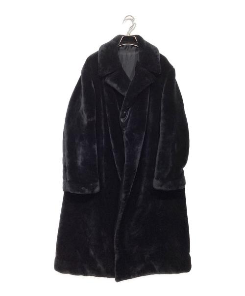 yohji yamamoto+noir（ヨウジヤマモトプリュスノアール）yohji yamamoto+noir (ヨウジヤマモトプリュスノアール) ボアロングコートNY-C02-138 ネイビー サイズ:3の古着・服飾アイテム