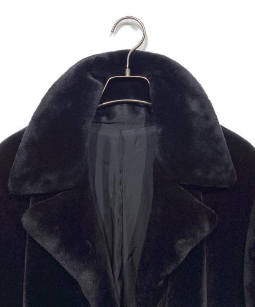 yohji yamamoto+noir（ヨウジヤマモトプリュスノアール）yohji yamamoto+noir (ヨウジヤマモトプリュスノアール) ボアロングコートNY-C02-138 ネイビー サイズ:3の古着・服飾アイテム