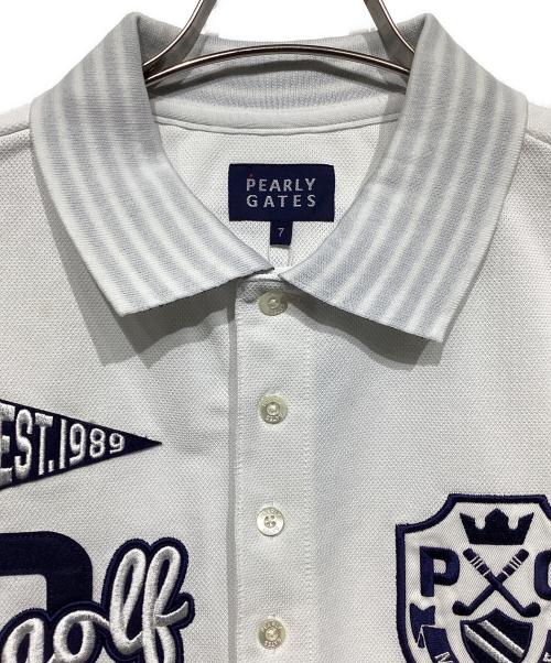 PEARLY GATES（パーリーゲイツ）PEARLY GATES (パーリーゲイツ) ポロシャツ ホワイト サイズ:7の古着・服飾アイテム