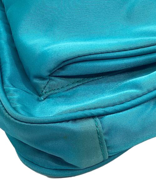 PRADA（プラダ）PRADA (プラダ) ナイロンショルダーバッグ ターコイズの古着・服飾アイテム