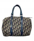 Christian Diorクリスチャン ディオール）の古着「トロッターボストンバッグ」｜ネイビー×ベージュ