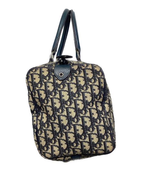 Christian Dior（クリスチャン ディオール）Christian Dior (クリスチャン ディオール) トロッターボストンバッグ ネイビー×ベージュの古着・服飾アイテム