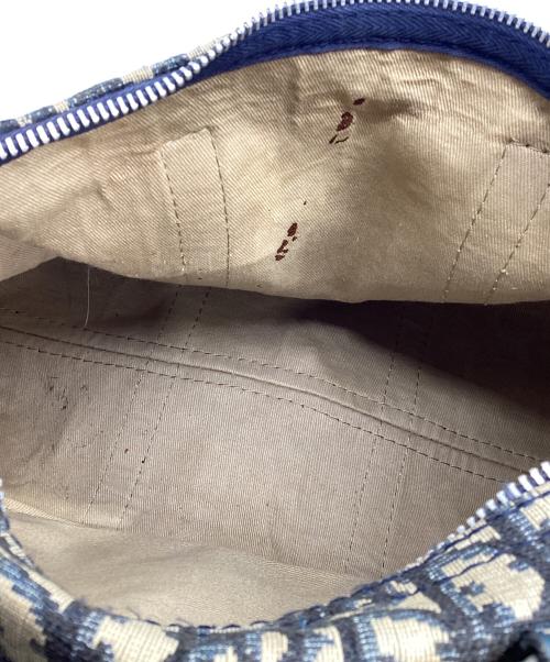 Christian Dior（クリスチャン ディオール）Christian Dior (クリスチャン ディオール) トロッターボストンバッグ ネイビー×ベージュの古着・服飾アイテム