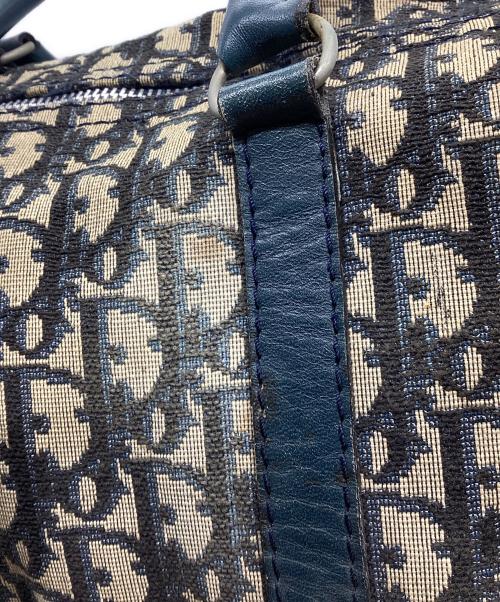 Christian Dior（クリスチャン ディオール）Christian Dior (クリスチャン ディオール) トロッターボストンバッグ ネイビー×ベージュの古着・服飾アイテム