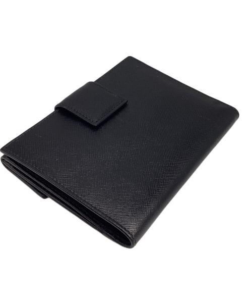 PRADA（プラダ）PRADA (プラダ) 2つ折り財布　M523A ブラックの古着・服飾アイテム