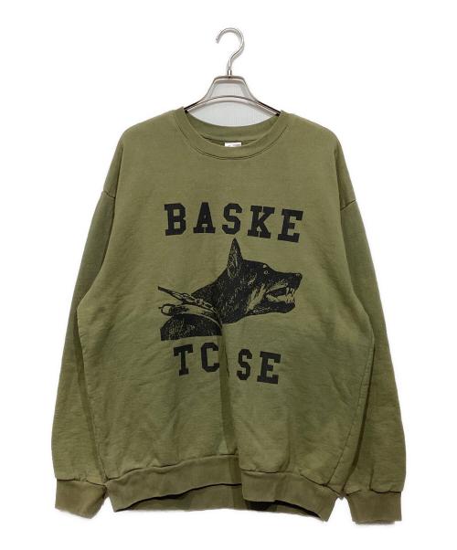 basketcase（バスケットケース）basketcase (バスケットケース) クルーネックスウェット オリーブ サイズ:XXLの古着・服飾アイテム