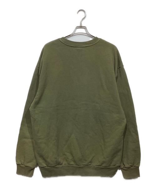 basketcase（バスケットケース）basketcase (バスケットケース) クルーネックスウェット オリーブ サイズ:XXLの古着・服飾アイテム