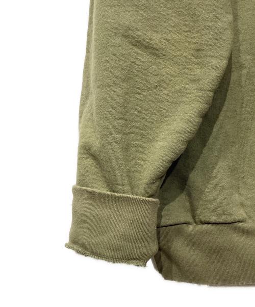 basketcase（バスケットケース）basketcase (バスケットケース) クルーネックスウェット オリーブ サイズ:XXLの古着・服飾アイテム