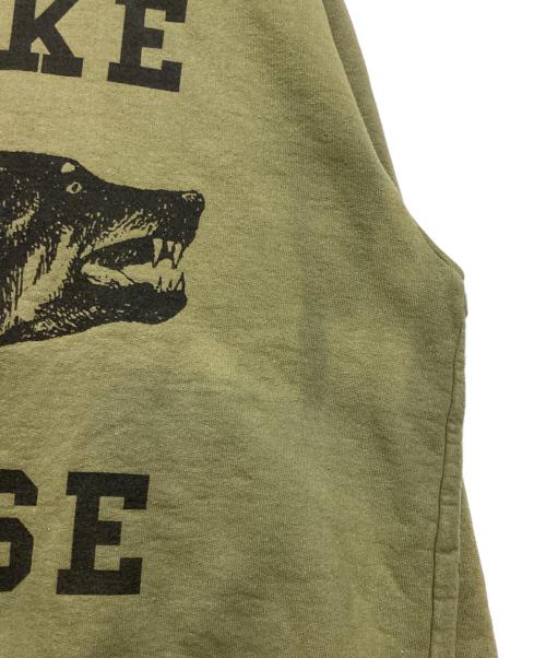 basketcase（バスケットケース）basketcase (バスケットケース) クルーネックスウェット オリーブ サイズ:XXLの古着・服飾アイテム